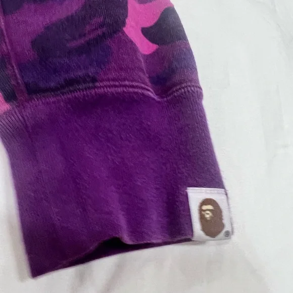 BAPE Purple zip up sweater